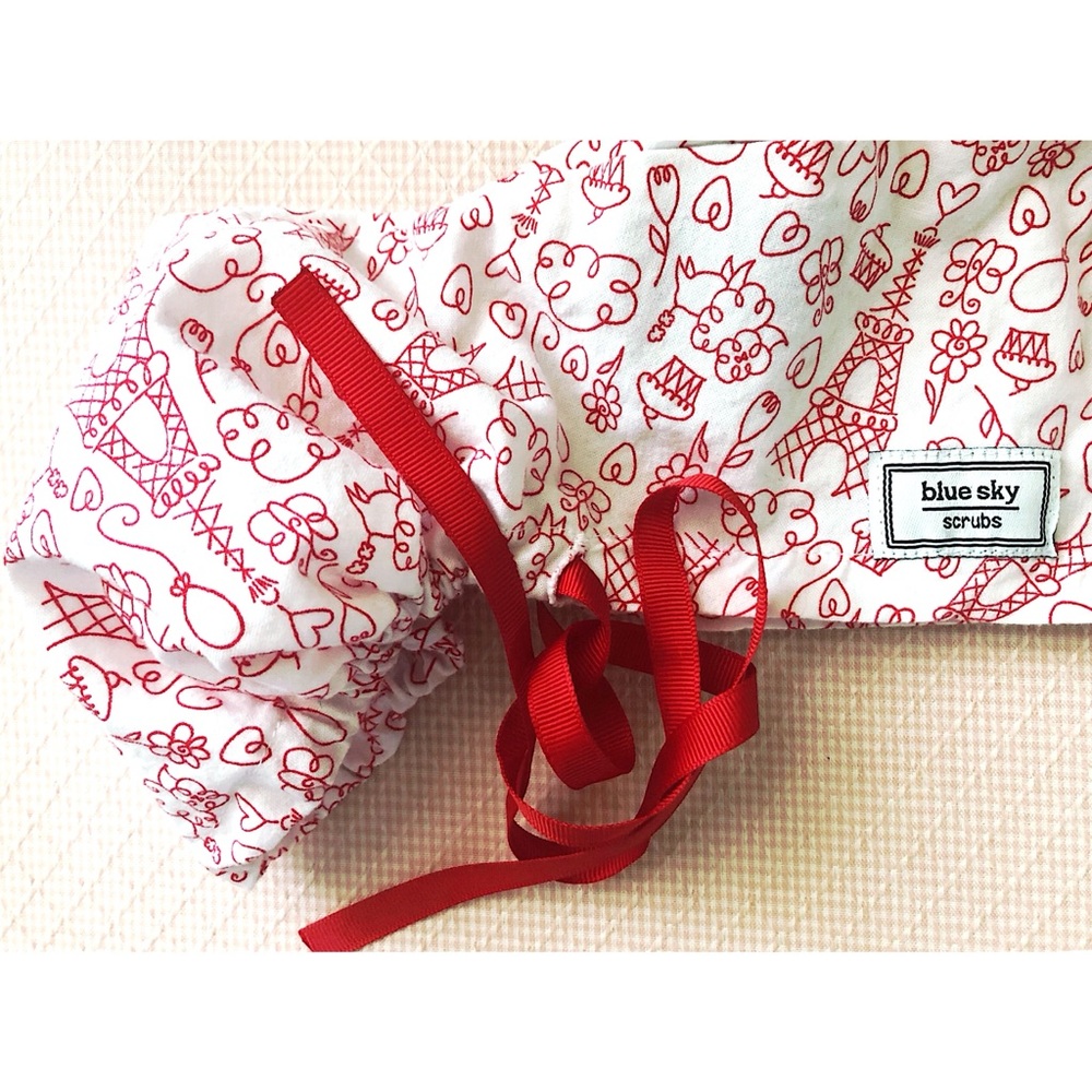Blue Sky Ponytail Scrub Hat